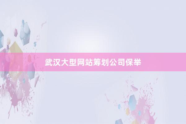 武汉大型网站筹划公司保举