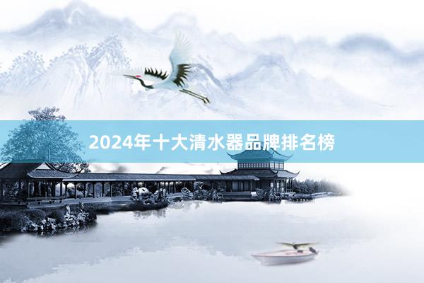 2024年十大清水器品牌排名榜